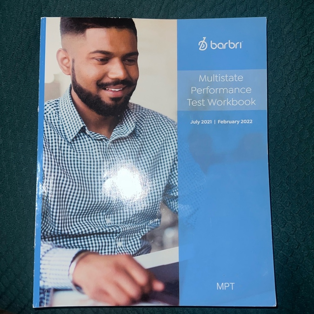 Used practice test book for the bar exam!